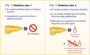 diabetes tipo 1 y 2
